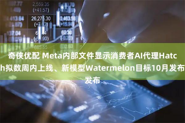 奇侠优配 Meta内部文件显示消费者AI代理Hatch拟数周内上线、新模型Watermelon目标10月发布